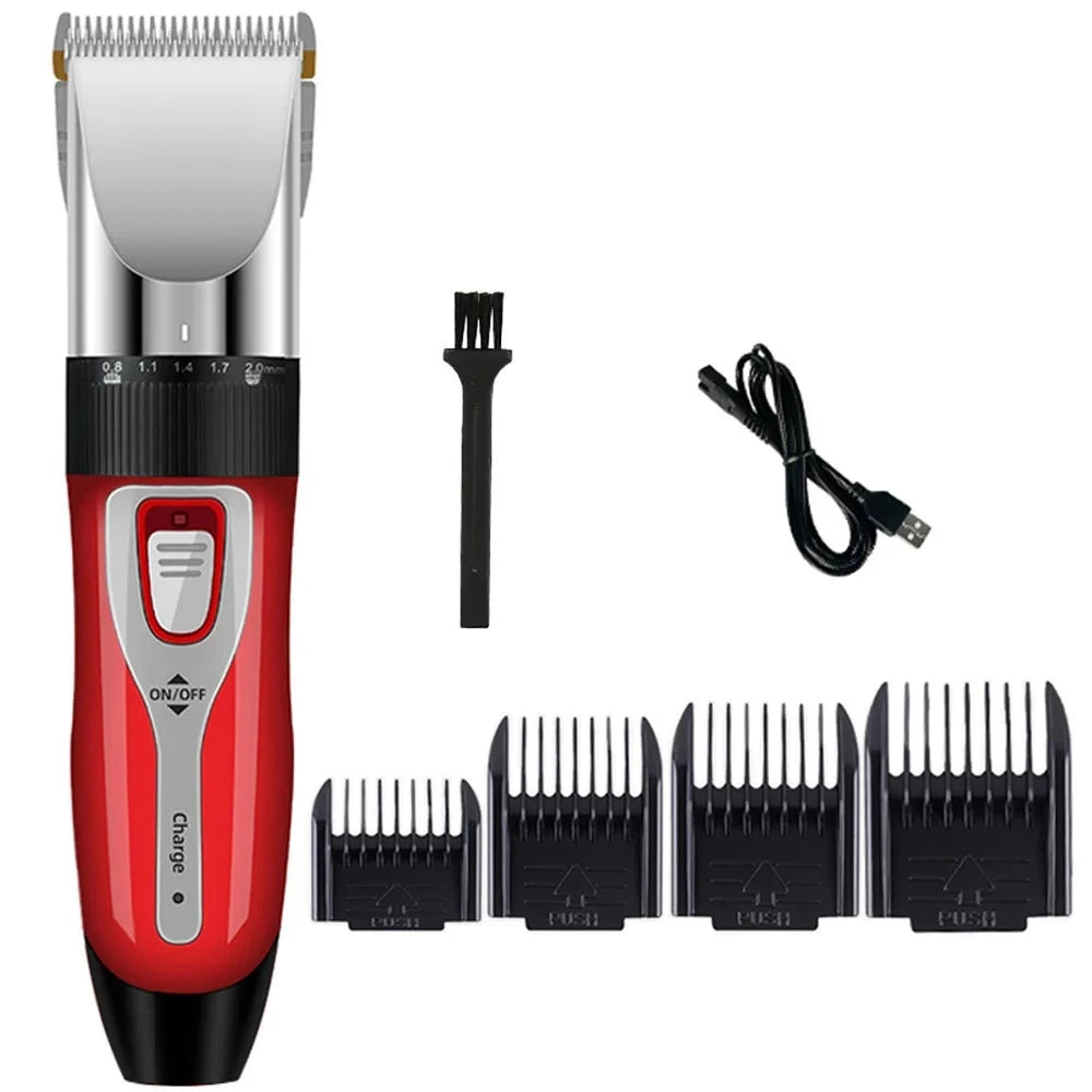 Dog Hair Clipper Cordless Rechargeable Pet Grooming Trimmer Shaver Set