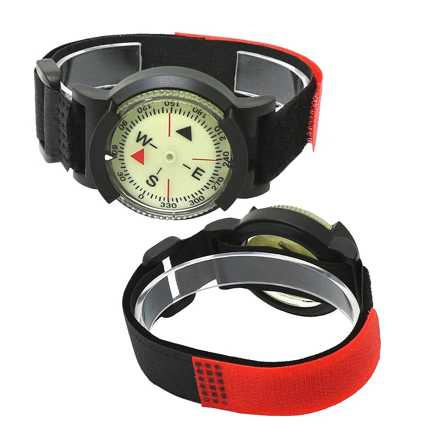 Professional Diving Compass Watch Waterproof Night Light For Outdoors