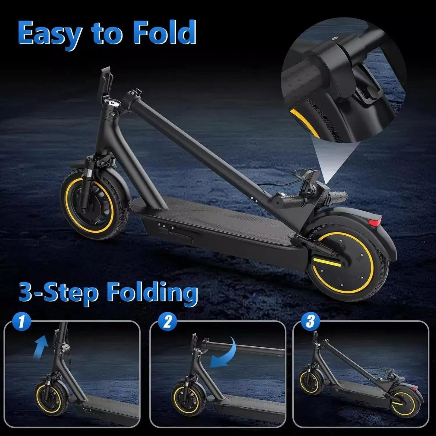 Ladped LPMAX Folding Electric Scooter Long Range 22MPH