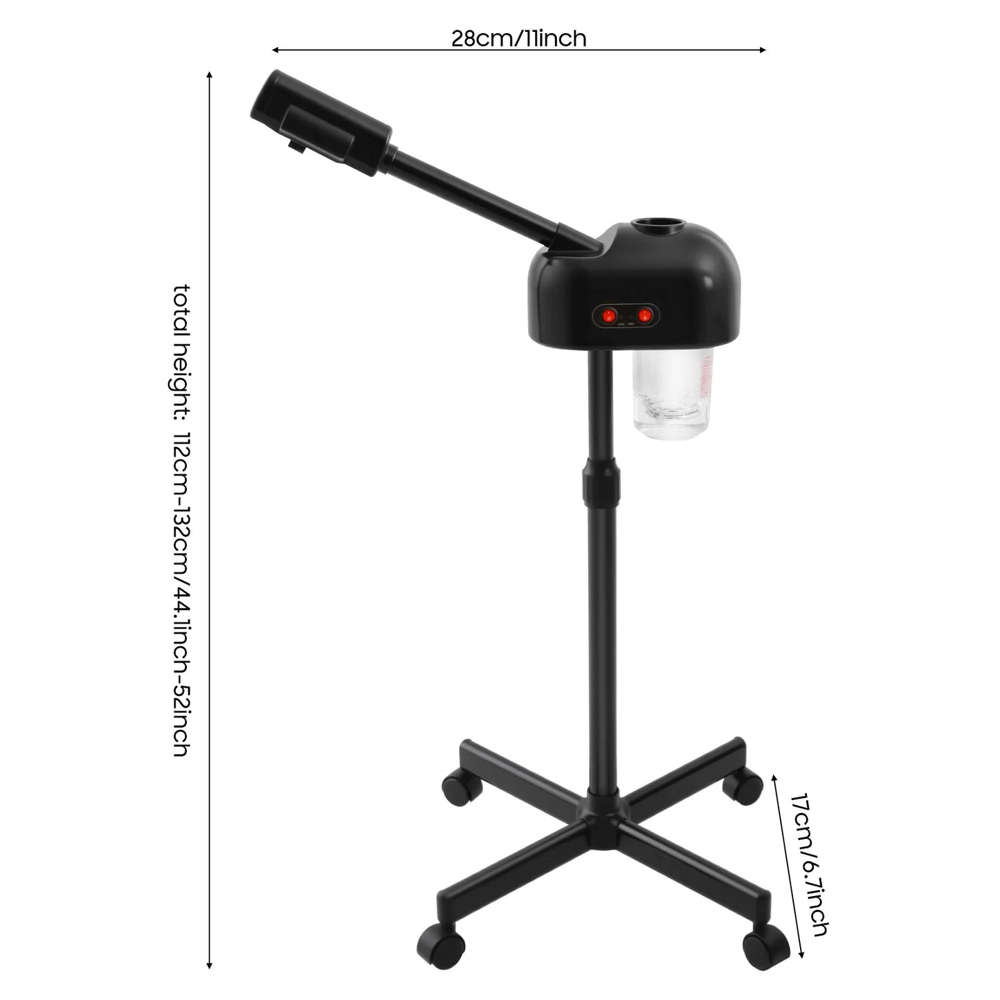 Facial Steamer Floor Standing With 360 Degree Wheels US Plug