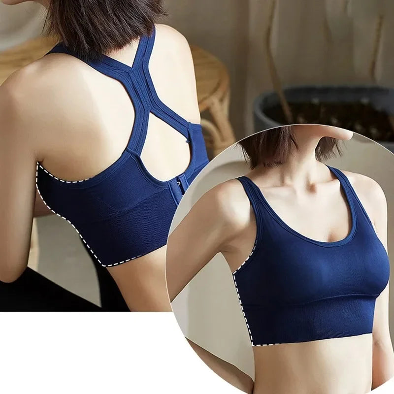 Breathable Nylon Racerback Yoga Sports Bra For Women Seamless