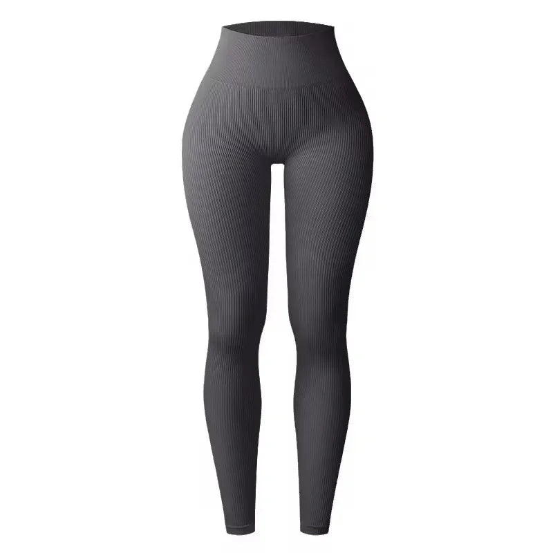 Women's Seamless Knitted Yoga Pants High Waisted Leggings Hip Lifting