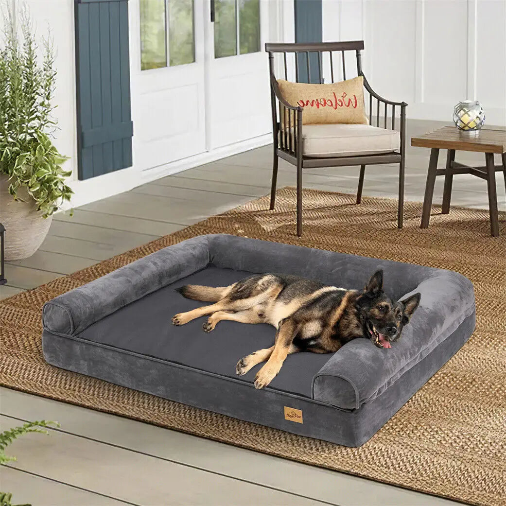 BINGOPAWCN Orthopedic Dog Bed Cushioned Mattress with Removable Cover