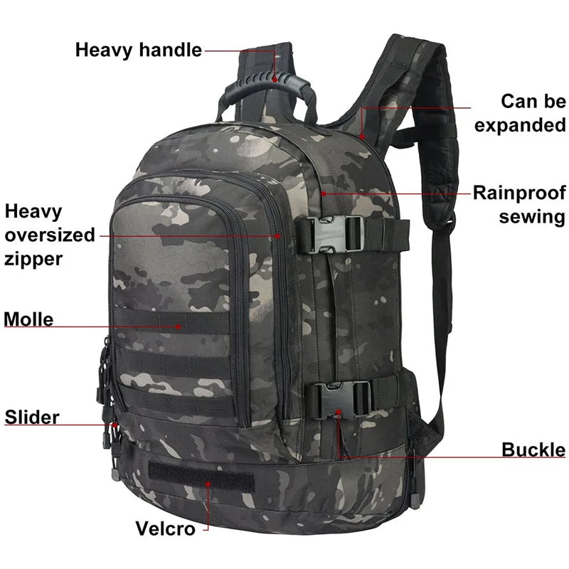 Travel Laptop Backpack Military Tactical Water Resistant For Men Women