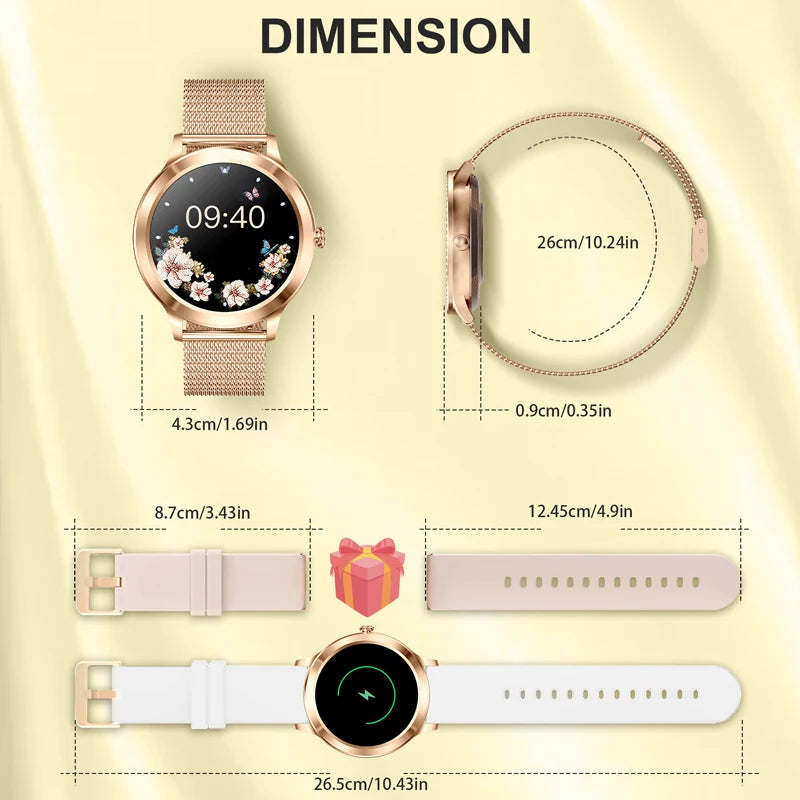INNOFOVO Women's Smart Watch Fitness Tracker With Wireless Calling
