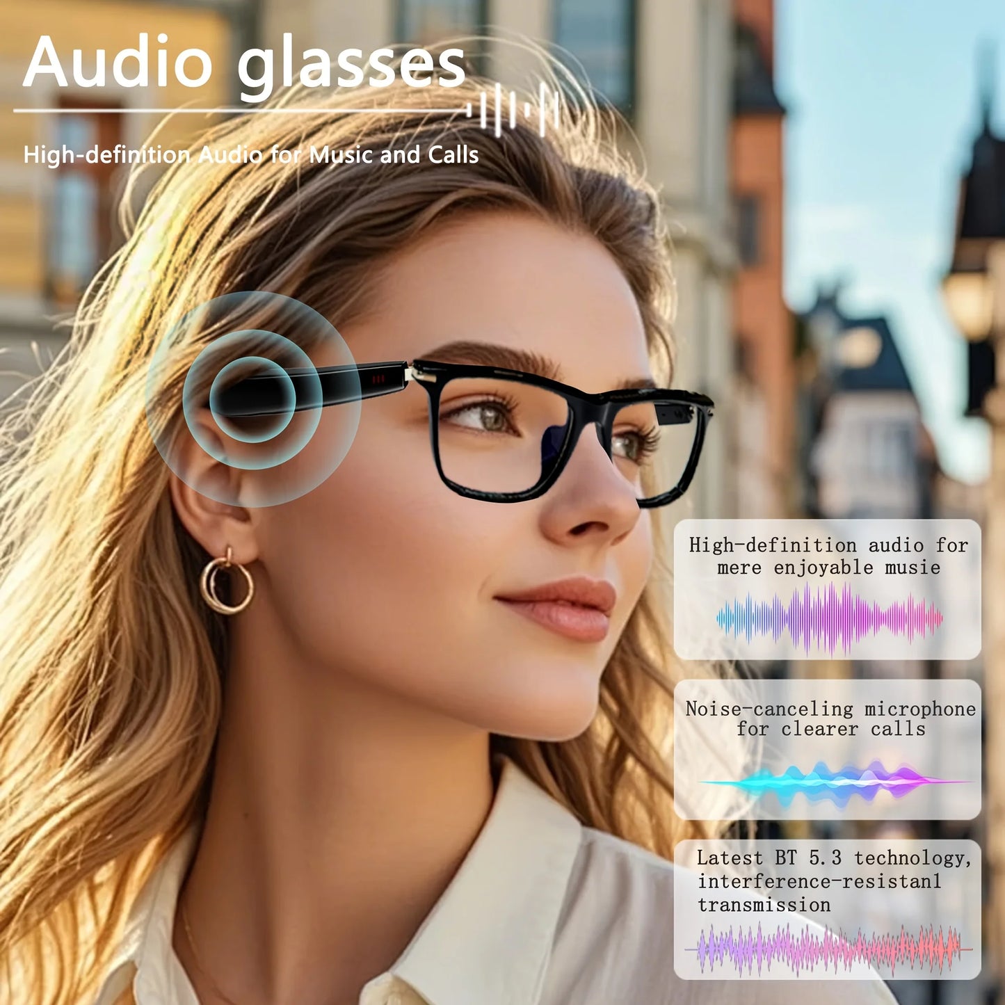 Giinova AI Translation Smart Glasses With Real Time 160 Languages