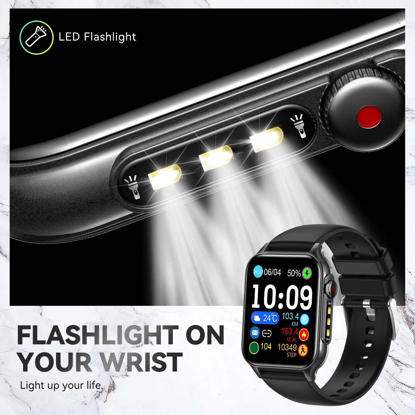 LaNikar P6 Max Smart Watch With HD Screen And Bluetooth