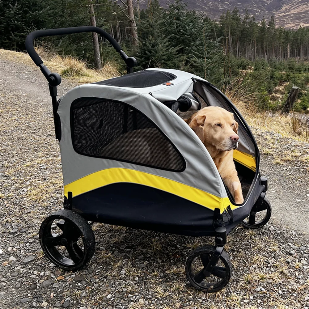 Premium Dog Stroller Pram 4-Wheel Foldable Travel Jogger