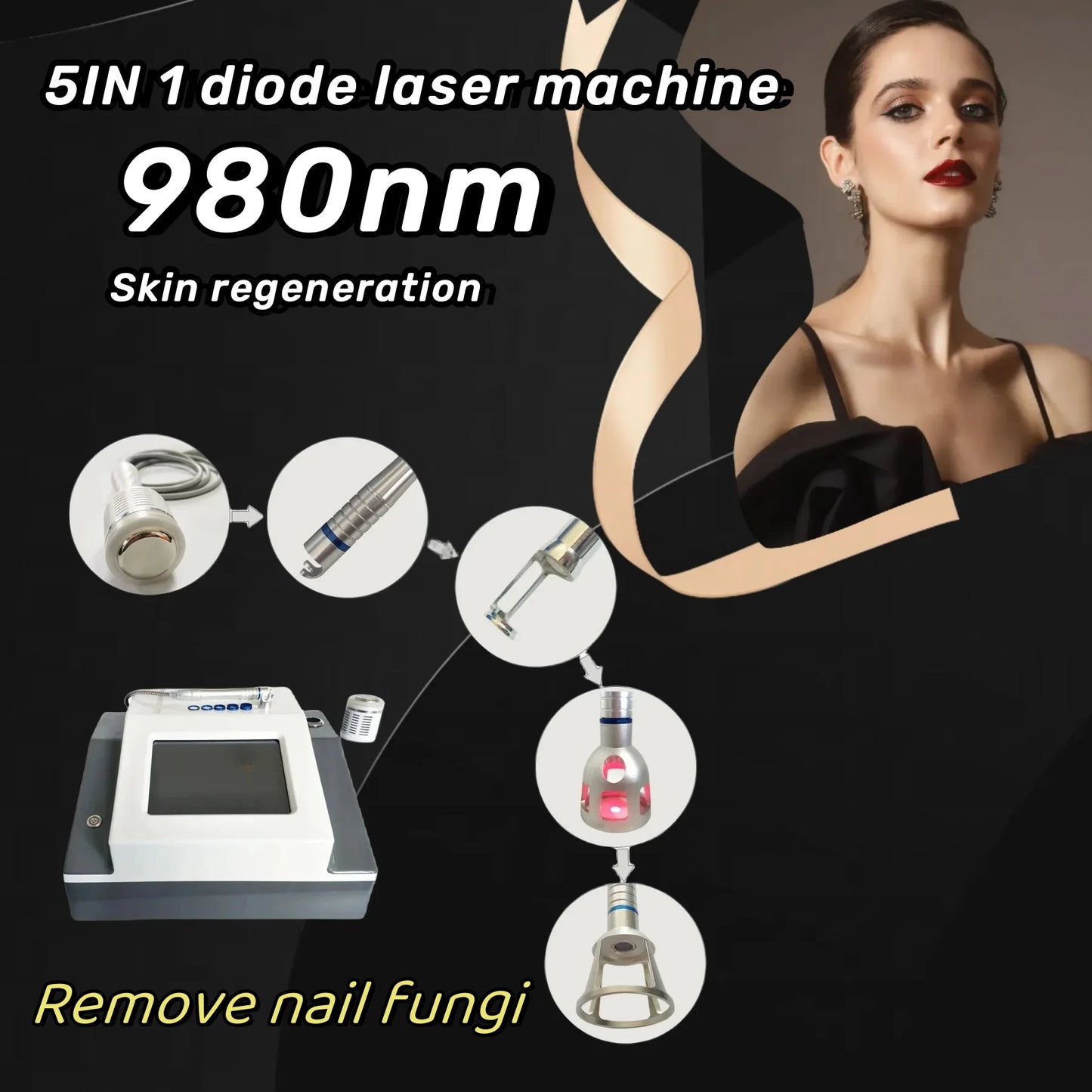 Five In One 980nm Diode Laser Machine For Nail Fungus