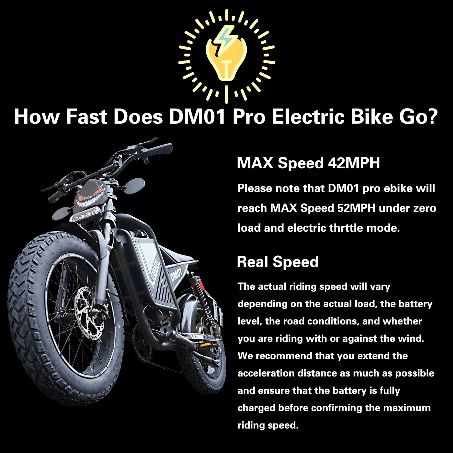 Baolujie DM01 Electric Bike 2000W 60V 30Ah Battery