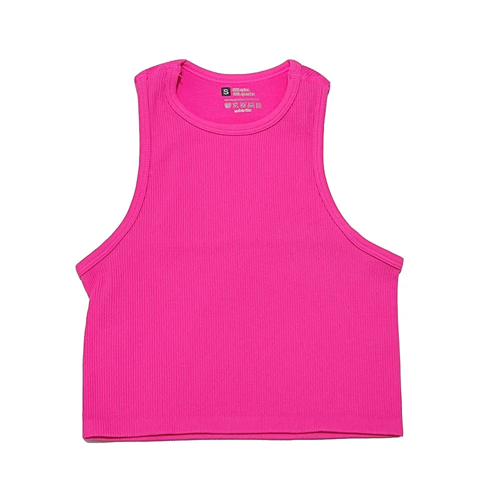 Women Yoga Vest Elastic Gym Crop Top Fitness Tank Pro