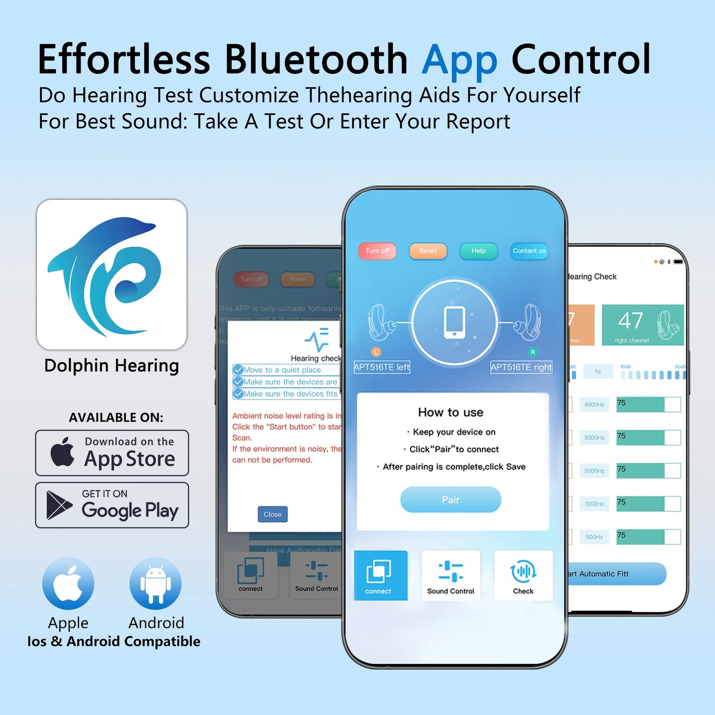 ZepauFOG Hearing Aids for Seniors Rechargeable Noise Cancelling App Control