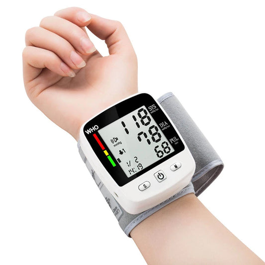 TAKRO Rechargeable Wrist Blood Pressure Monitor With LCD Display