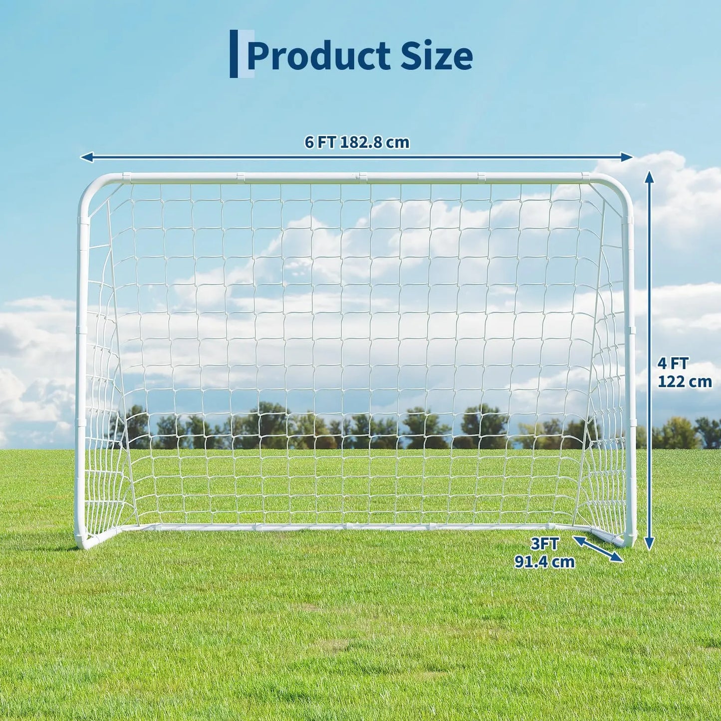 HiMISS Foldable Portable Soccer Goal For Backyard Training Net