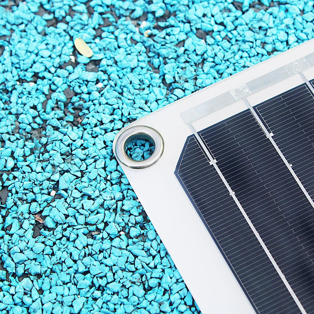 ASUNERGEN Flexible Solar Panel Charger For Camping RV Boat 100W Battery