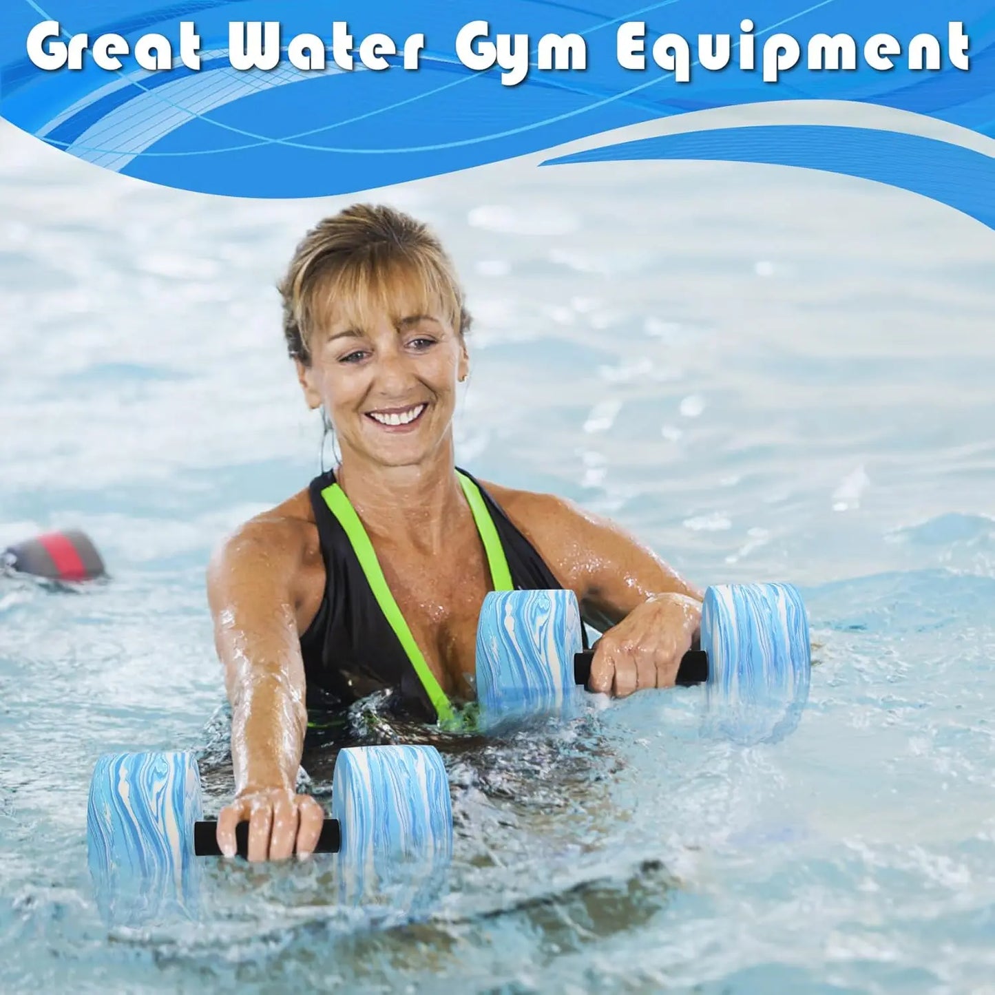 Aqua Dumbbells High Density EVA Foam for Water Aerobics