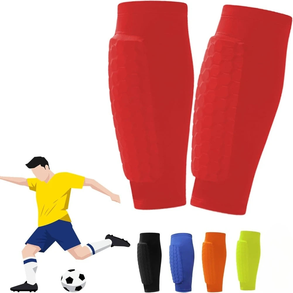 Football Shin Guard Sleeves With Foam Calf Compression Pads