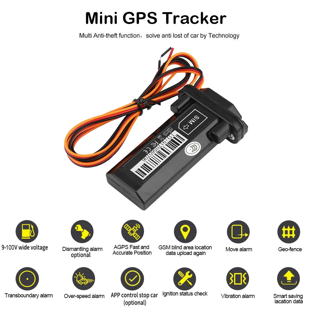 APWIKOGER GSM Motorcycle GPS Tracker Real-Time Tracking Alarms