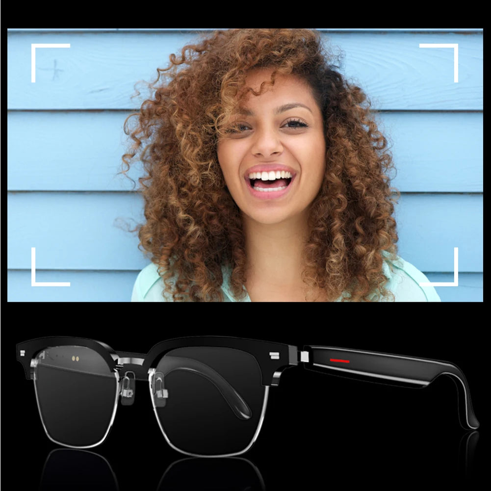 Alloet Smart Glasses AI Voice Assistant Camera Open Ear