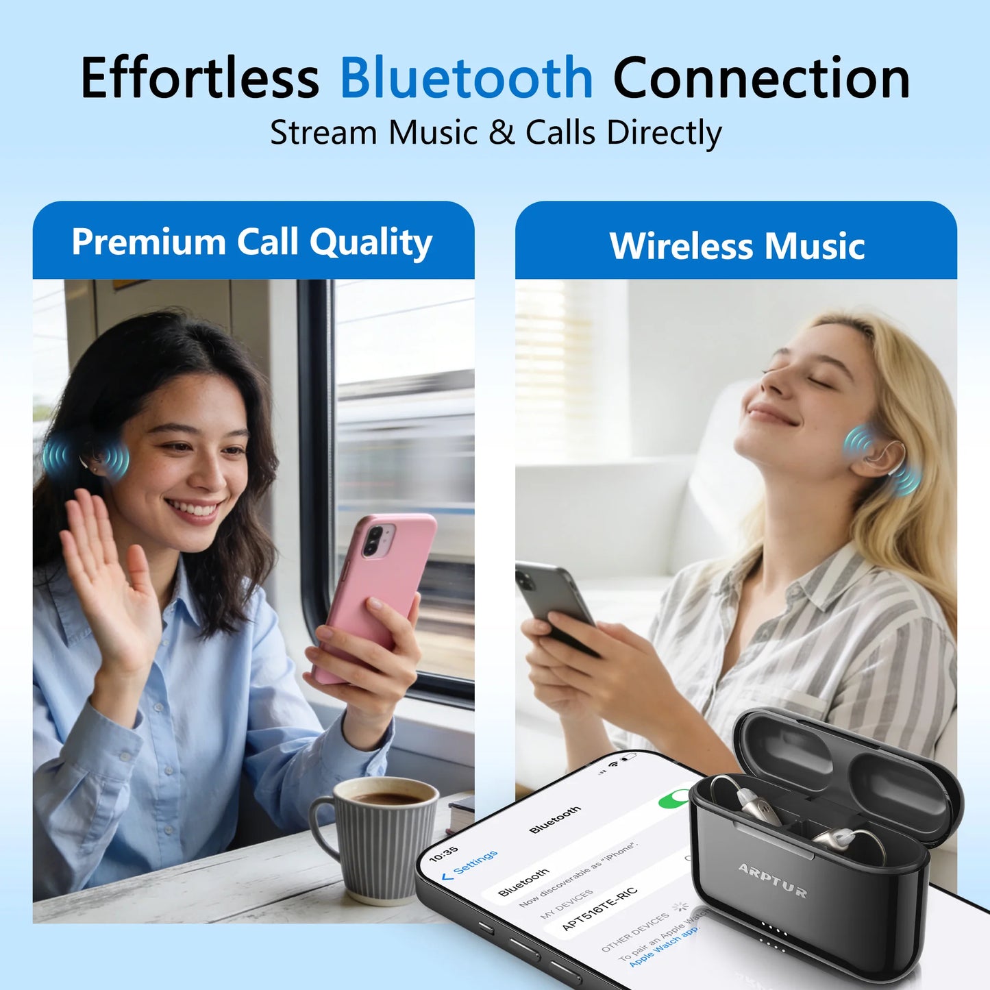 ZepauFOG Hearing Aids for Seniors Rechargeable Noise Cancelling App Control