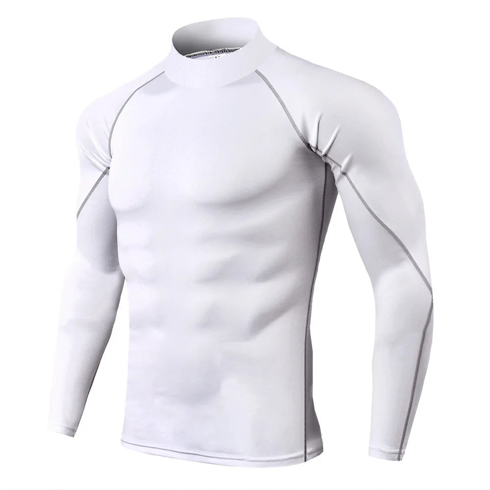Men Quick Dry Sport T Shirt Long Sleeve Compression Top