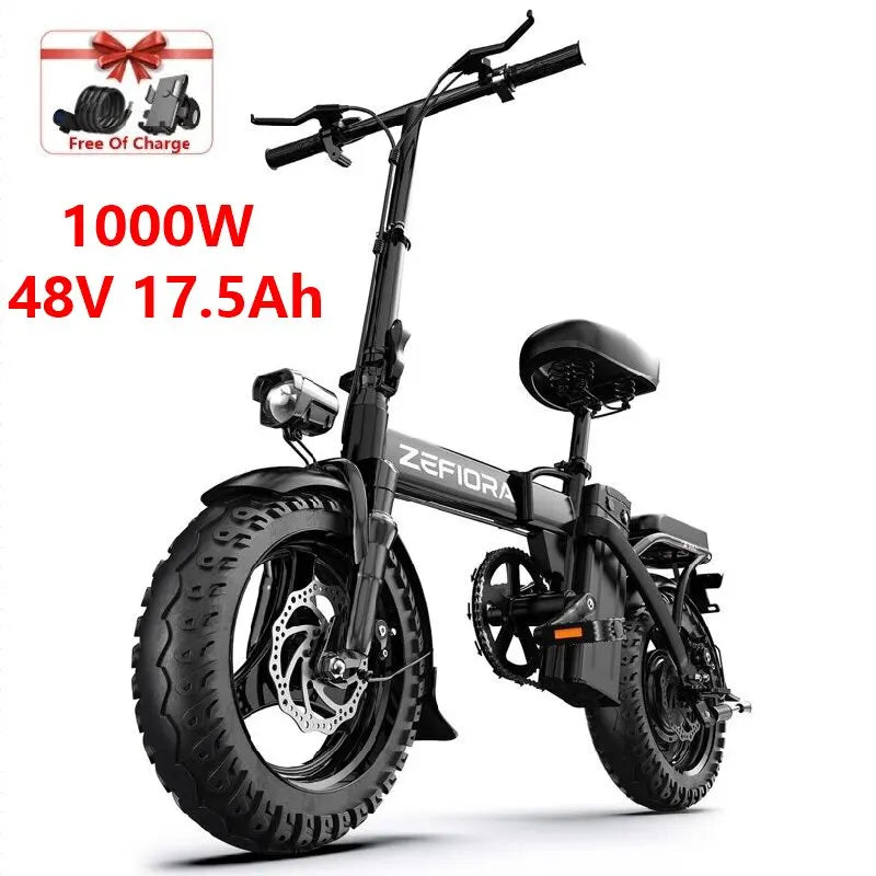 ZEFIORA 1000W Electric Bike For City Commuting Aluminum Alloy