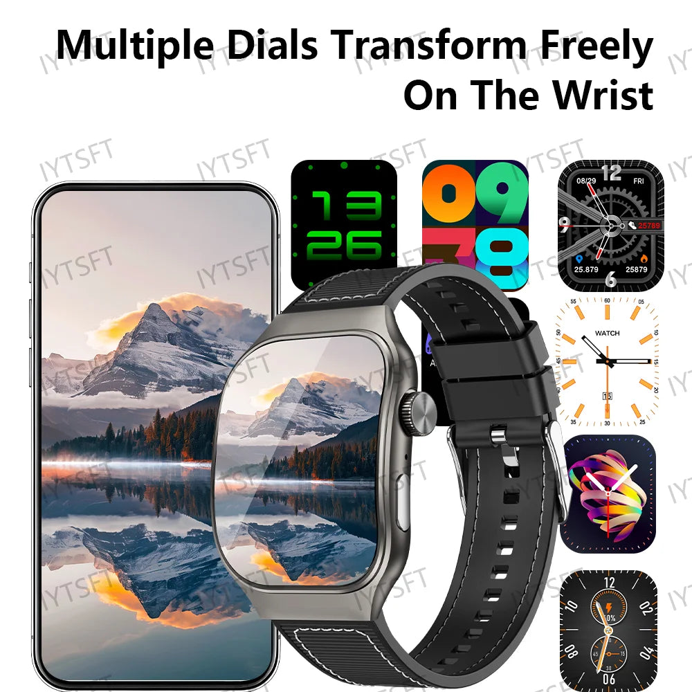 LAXASFIT Curved Screen Smartwatch With Bluetooth Calling Customizable Watch Faces