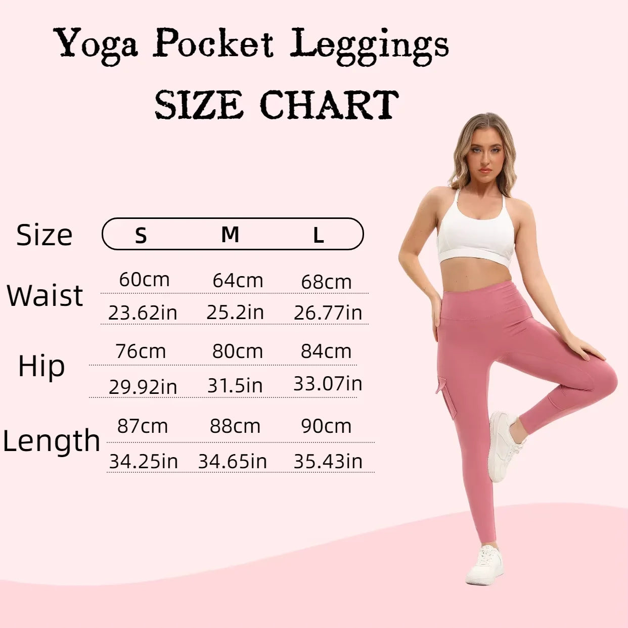 K042 Women's High Waisted Leggings With Pockets Nylon Spandex