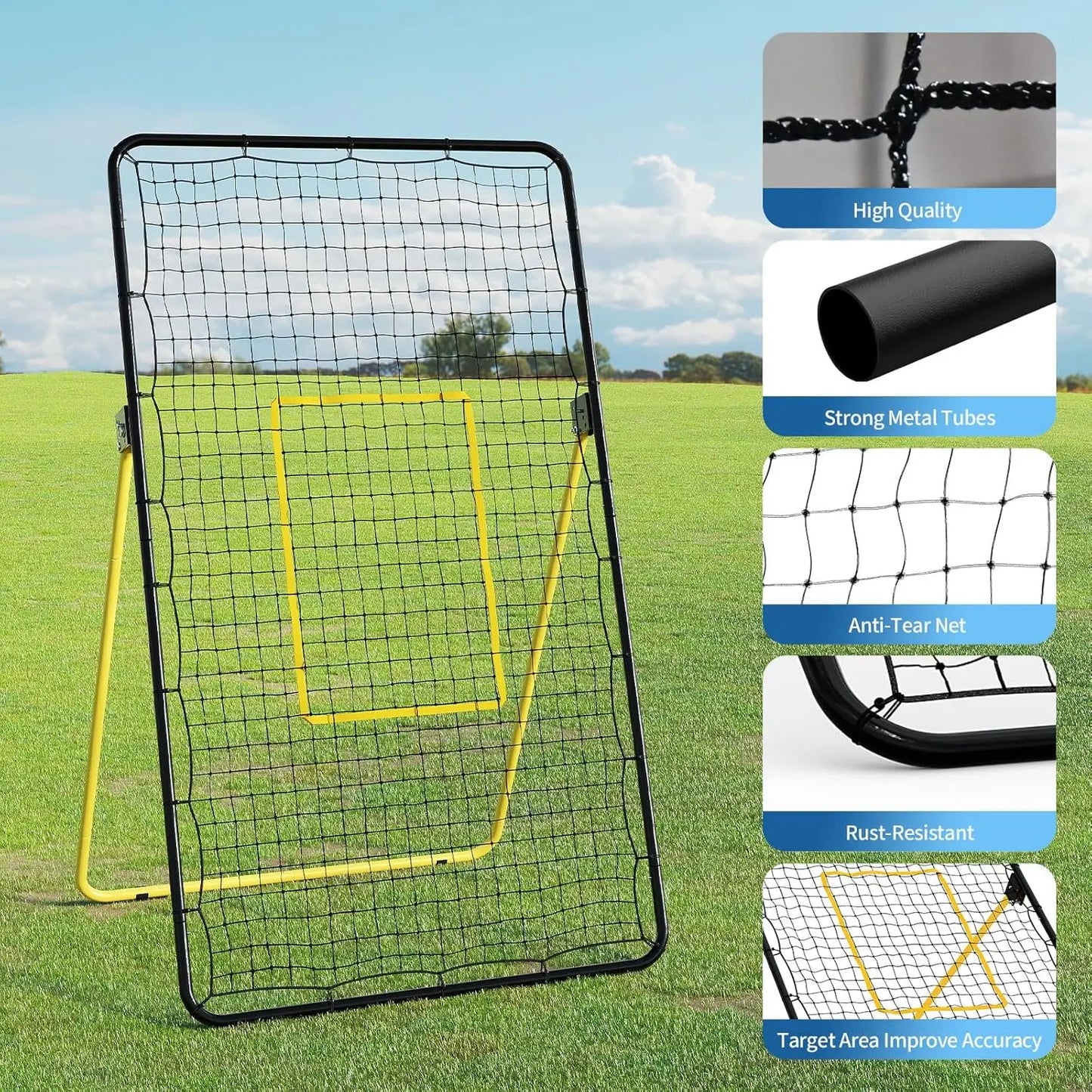 HiMISS Volleyball Rebounder Net Multi-Angle Training