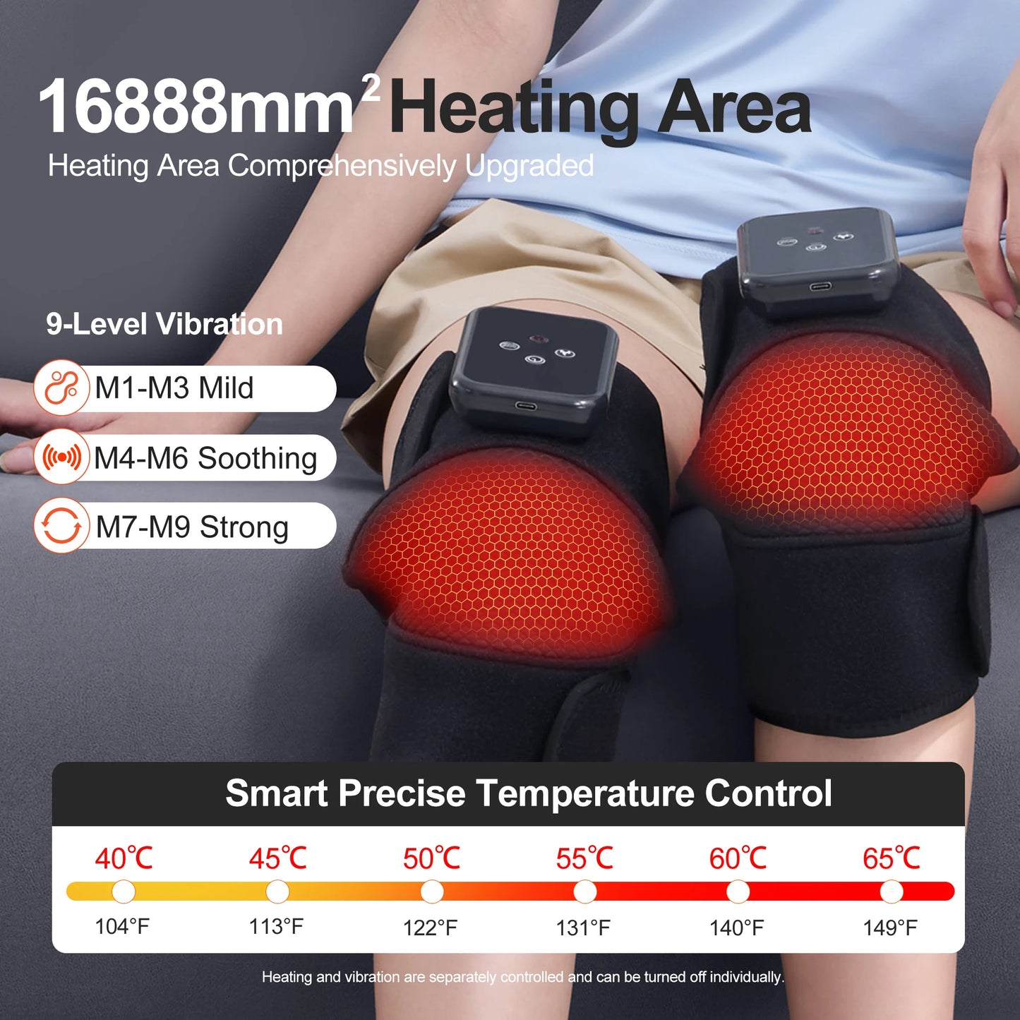 LEERCON Knee Massager With Heat And Vibration
