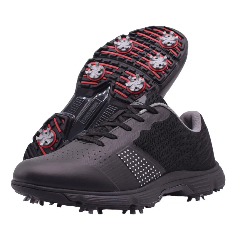 Lenox Men Golf Shoes Professional Spikes Anti Slip Footwear