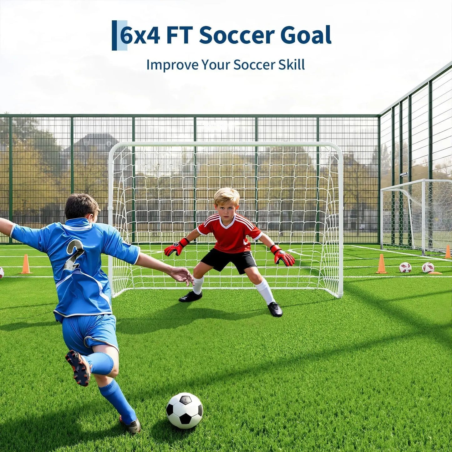 HiMISS Foldable Portable Soccer Goal For Backyard Training Net