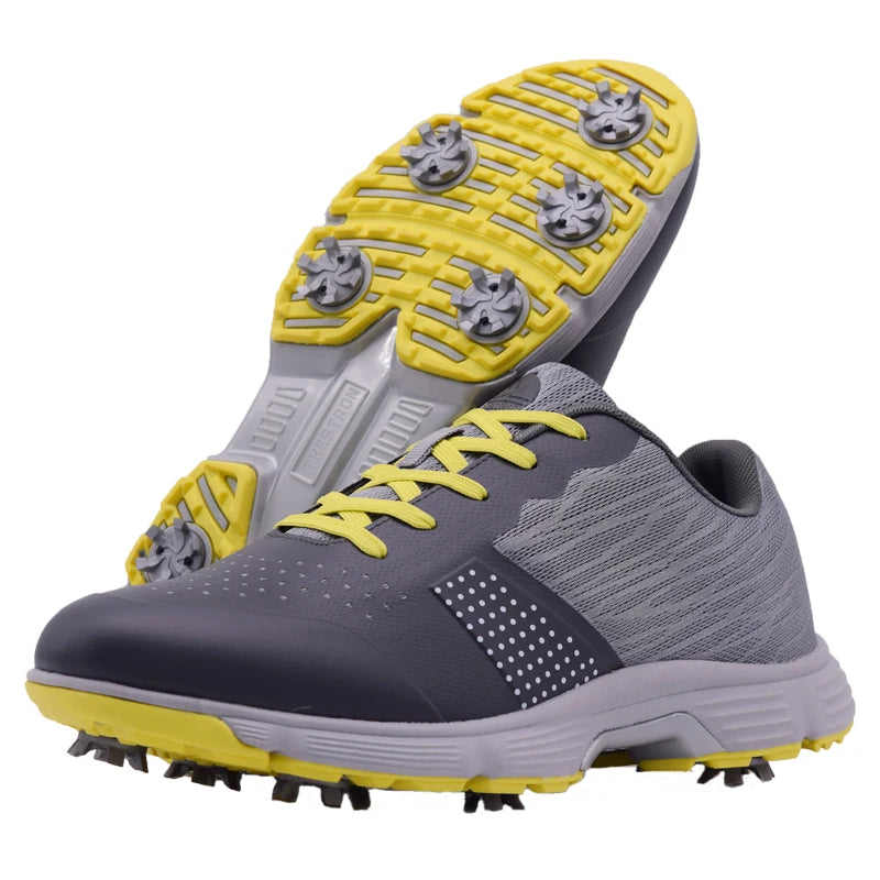 Lenox Men Golf Shoes Professional Spikes Anti Slip Footwear