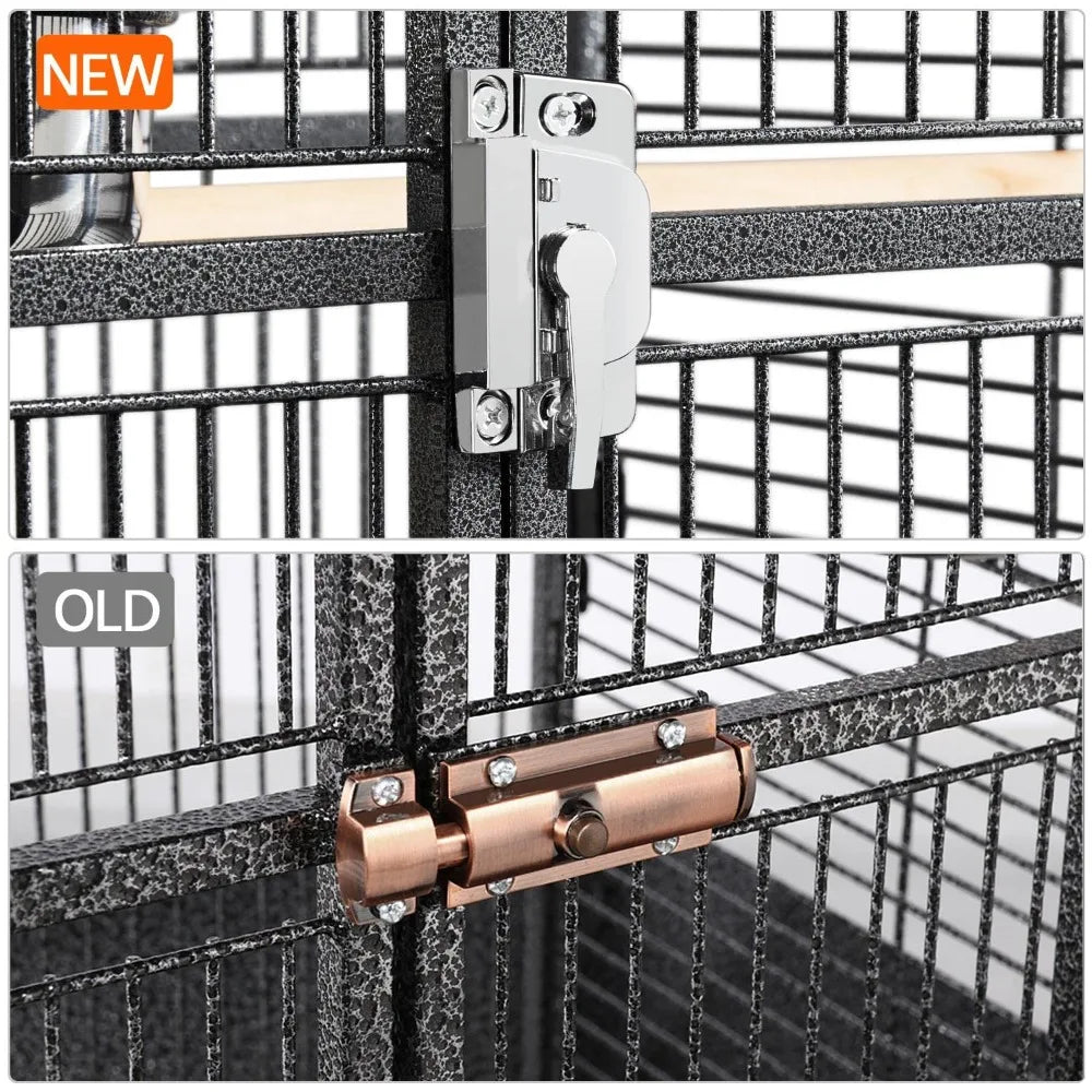 Playtop Wrought Iron Parrot Cage With Rolling Stand