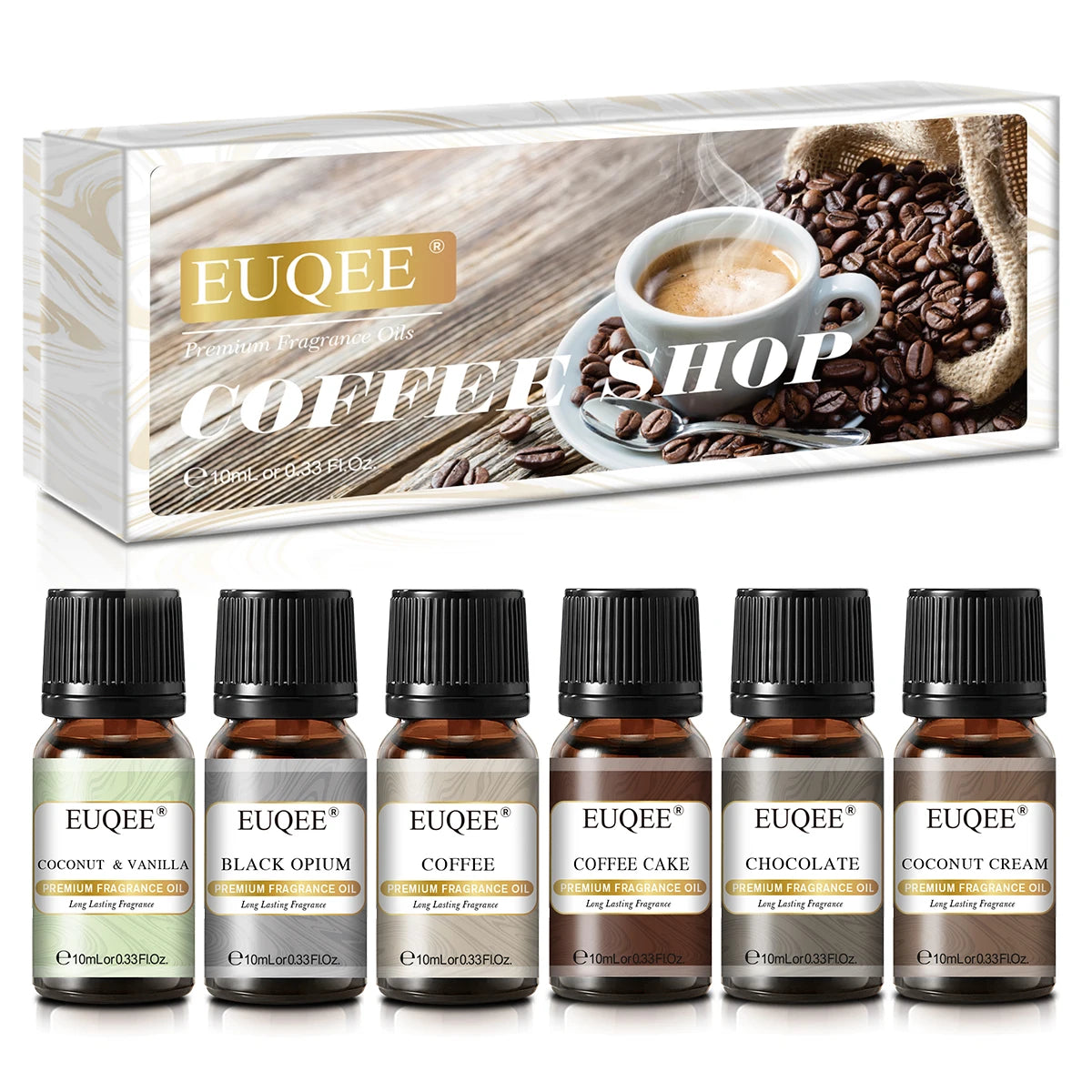 EUQEE Aromatherapy Fragrance Oil Gift Set Six Bottles