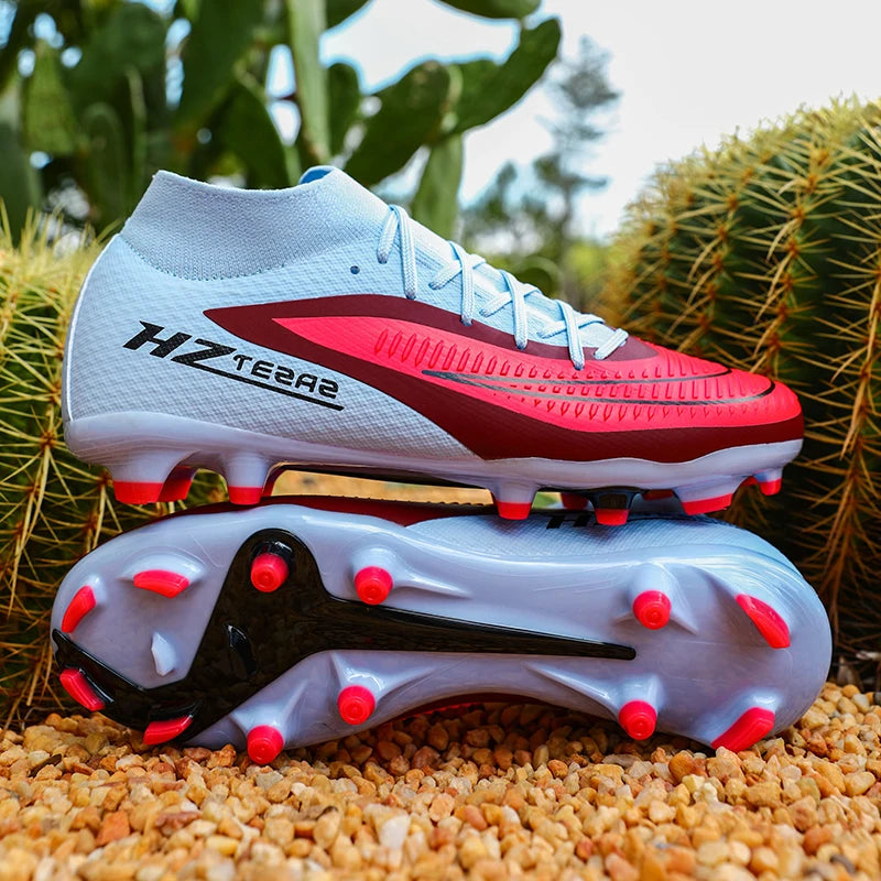 Qztzx Men's Soccer Shoes Breathable Cleats for Outdoor Play