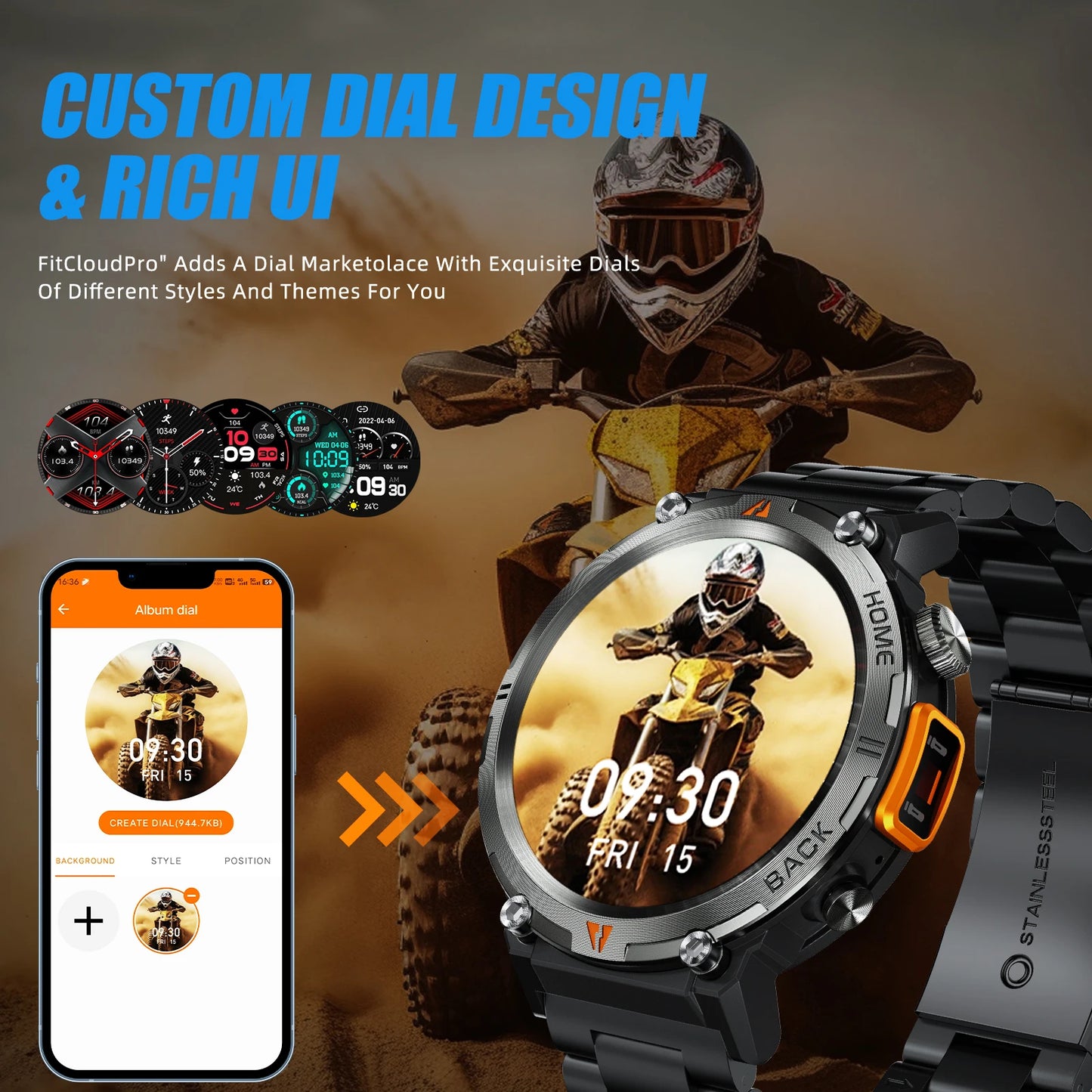 LaNikar KE3 Bluetooth Call Smart Watch Men With Touch Screen