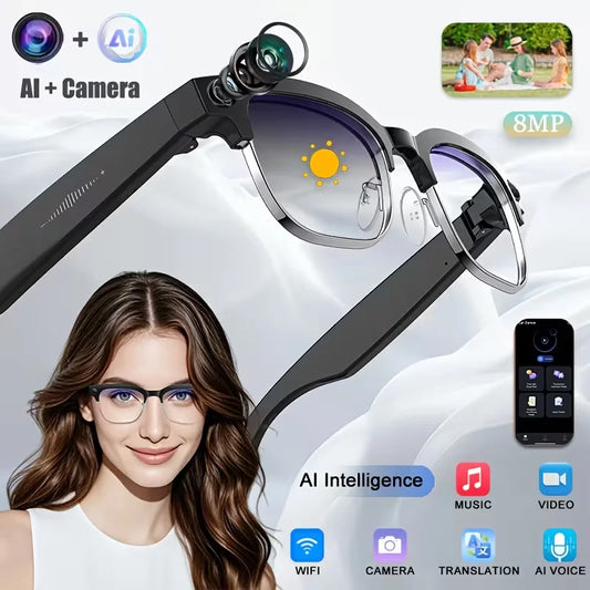 Giinova 800W Smart Video Glasses With Camera 1080P HD Recording