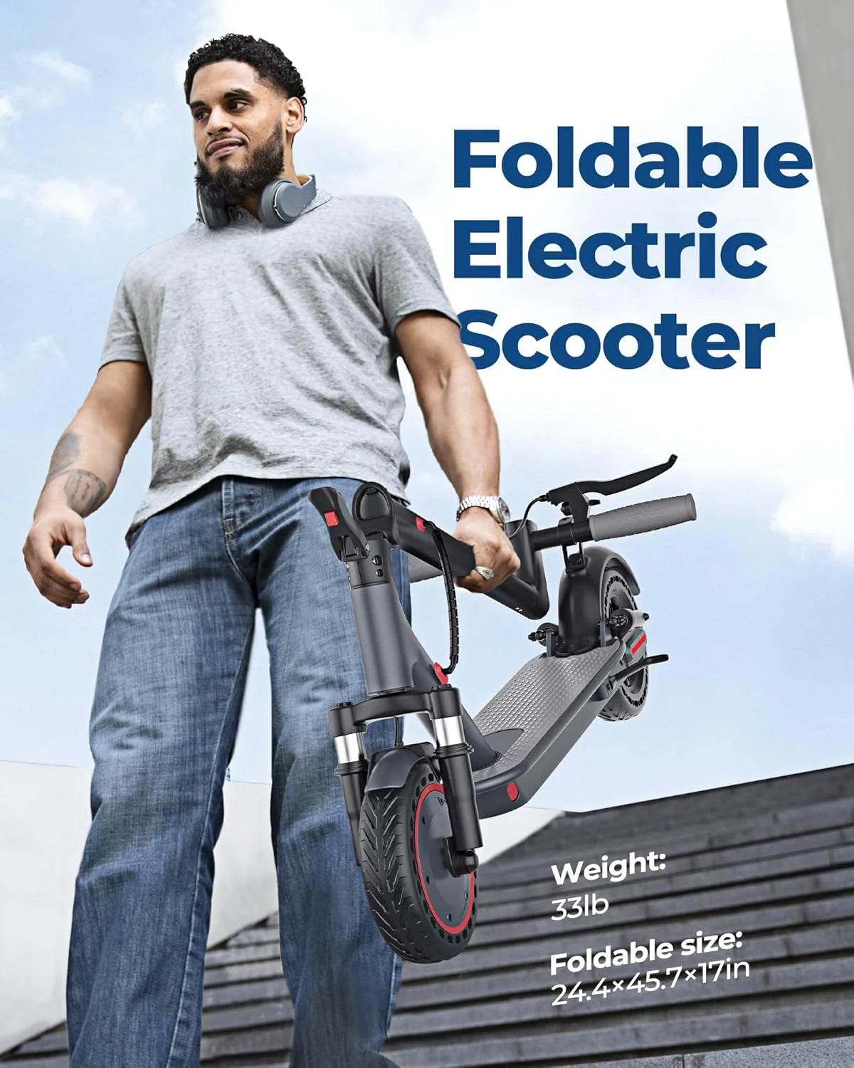 AOVOPRO AP07 Electric Scooter With Dual Shock Absorption