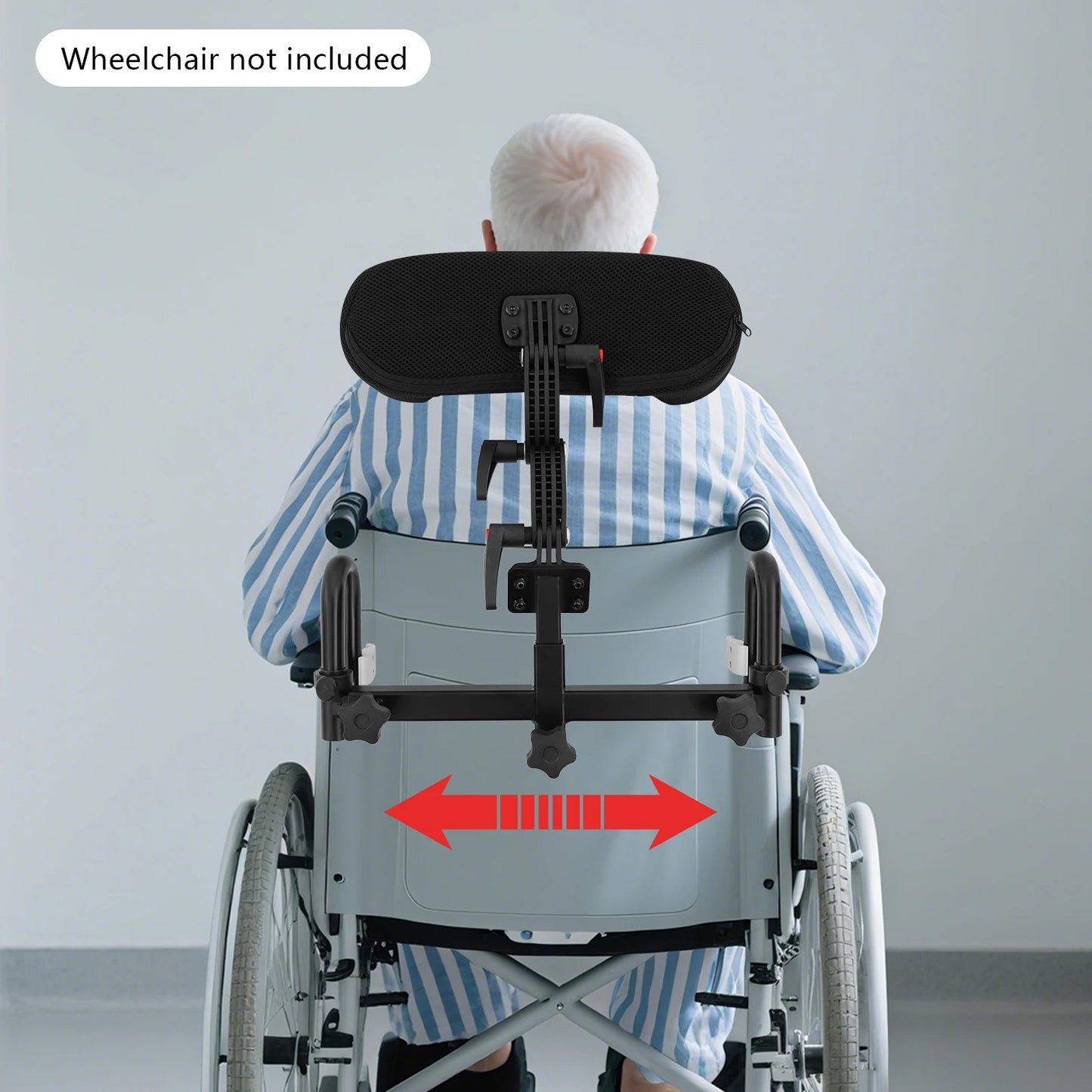 Bymaocar Wheelchair Headrest With Three Dimensional Adjustability
