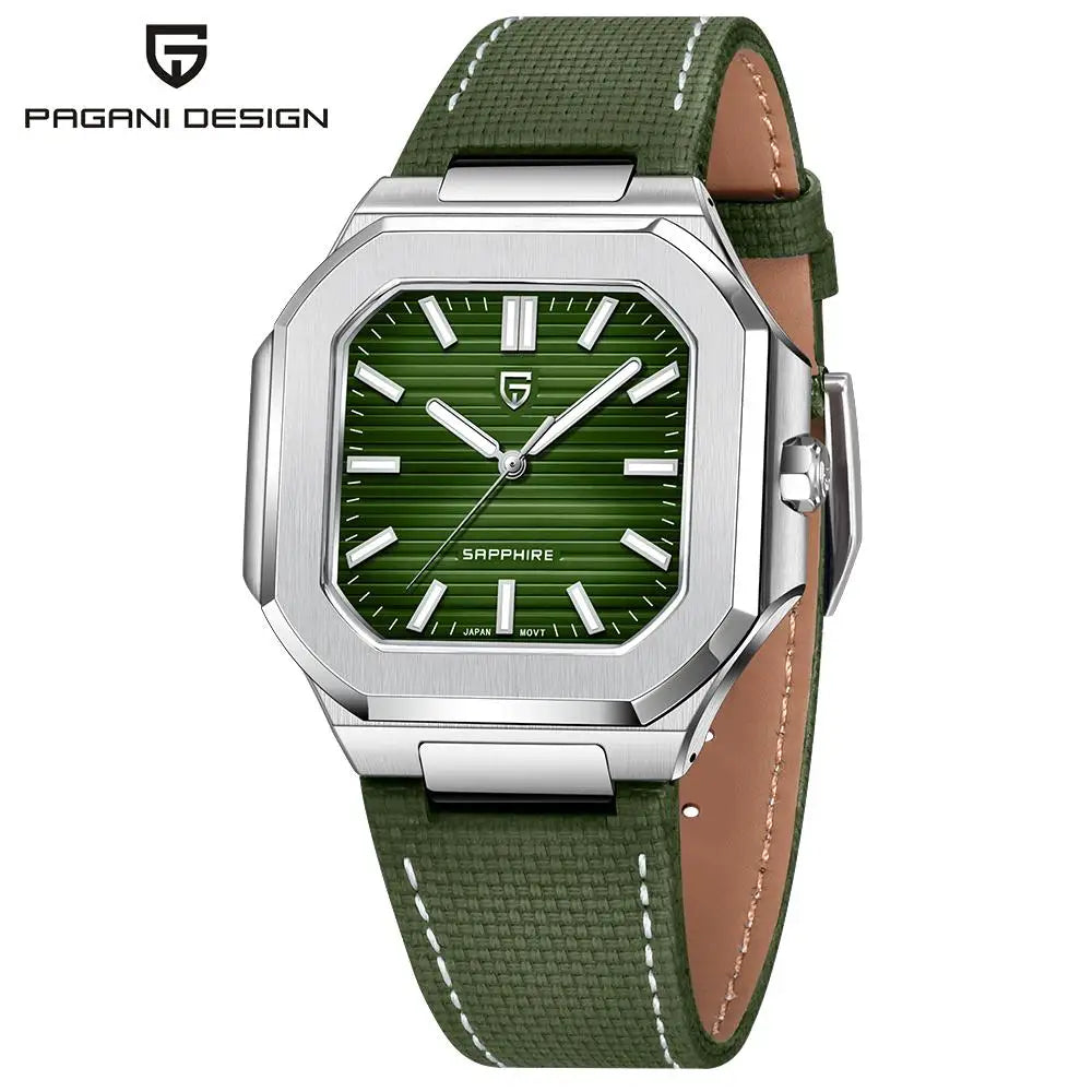 PAGANI DESIGN Men's Quartz Wristwatch Stainless Steel Sapphire Waterproof