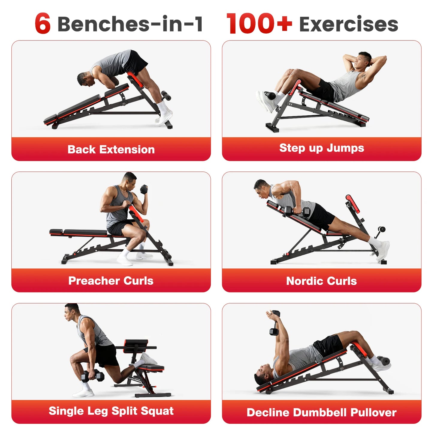 Dumbbell Bench Roman Chair Adjustable Foldable Weight Training Bench