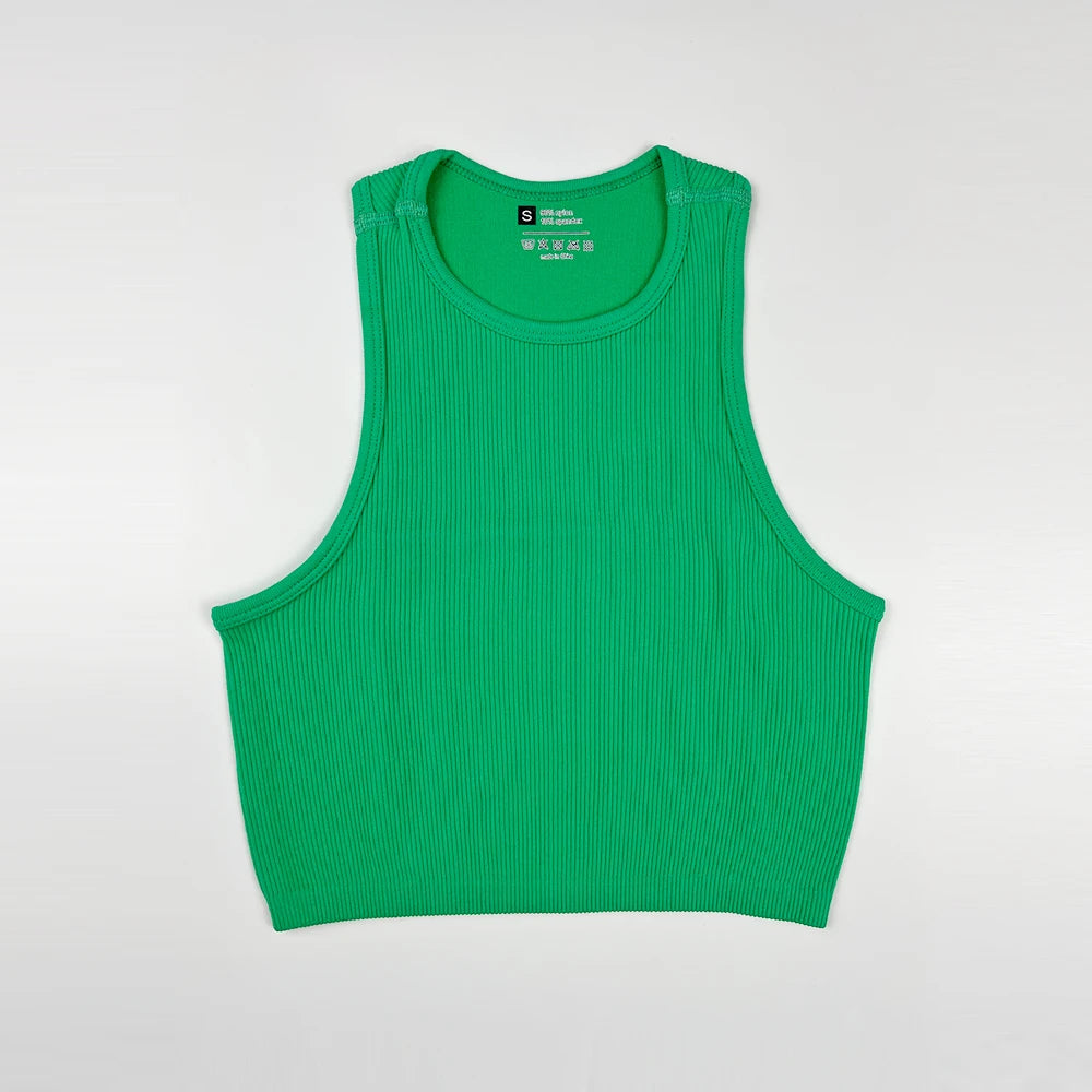 Women Yoga Vest Elastic Gym Crop Top Fitness Tank Pro