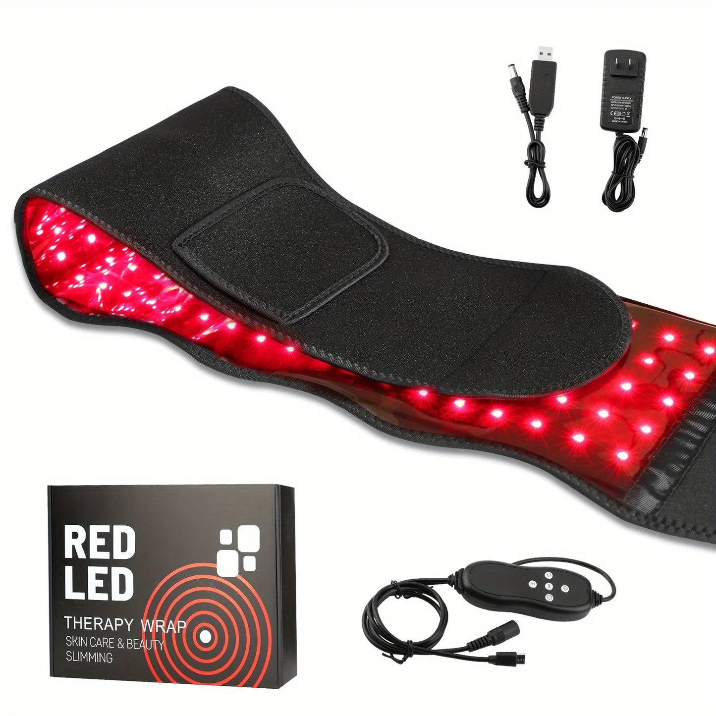 Light Therapy Heated Massage Belt For Back Shoulder Pain Relief
