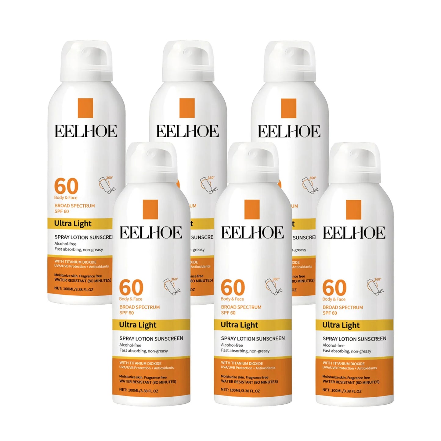 Eelhoe Vitamin E Sunscreen Spray Long Lasting UV Protection