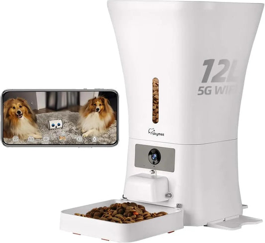 Automatic Pet Feeder With Camera And Treat Dispenser