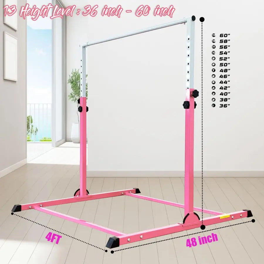 XMSJ Gymnastic Kip Bar for Kids Adjustable Height