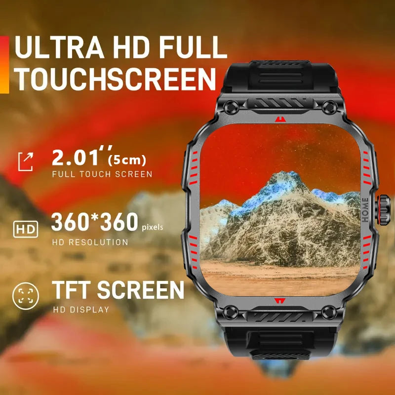 W&O X7 Plus Sports Smart Watch With LED Flashlight