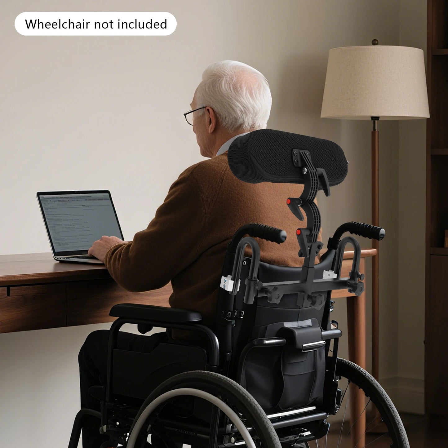 Bymaocar Wheelchair Headrest With Three Dimensional Adjustability