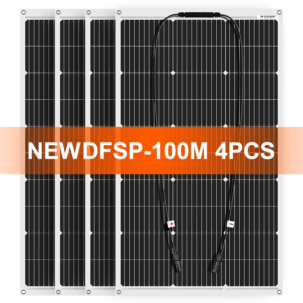 DOKIO 100W Flexible Monocrystalline Solar Panel For Camping
